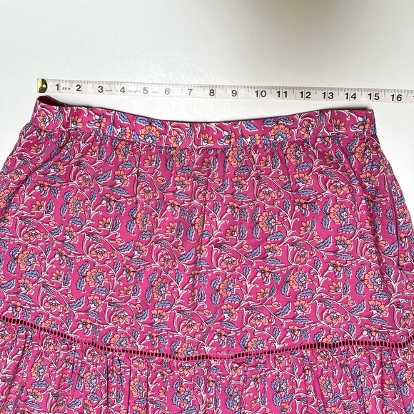 J Crew pink vines block print skirt - Picture 7 of 11